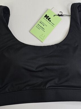 Kt By knix Black Double Scoop Bralette Swim Top SIZE S NWT